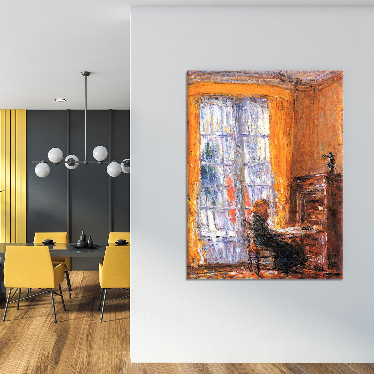 At the desk by Hassam Canvas Print or Poster