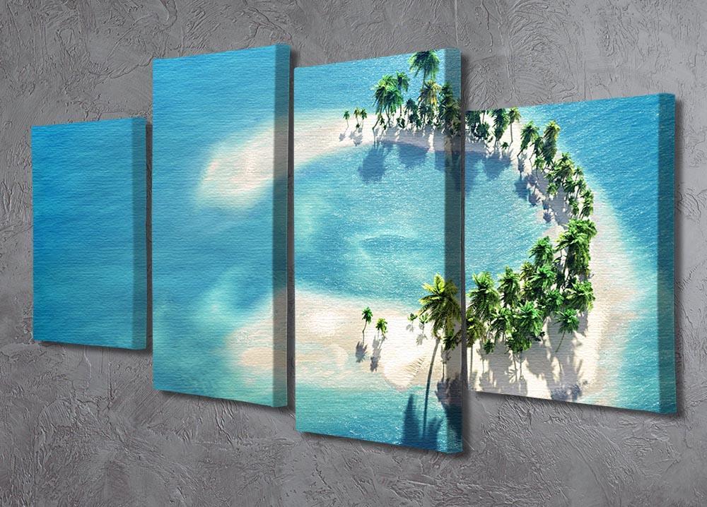 Atoll 4 Split Panel Canvas - Canvas Art Rocks - 2