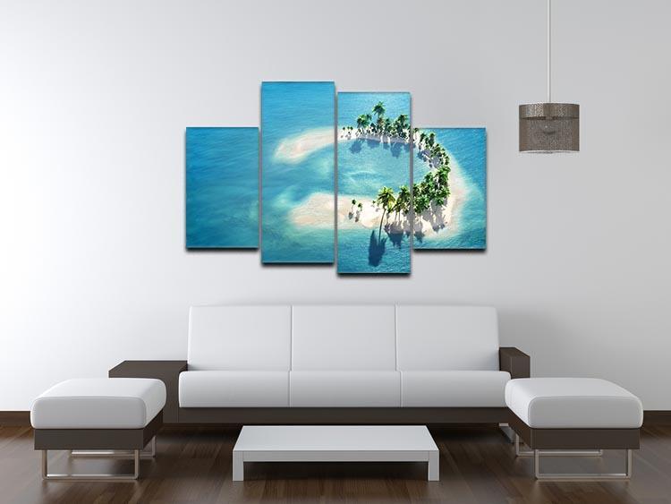 Atoll 4 Split Panel Canvas - Canvas Art Rocks - 3
