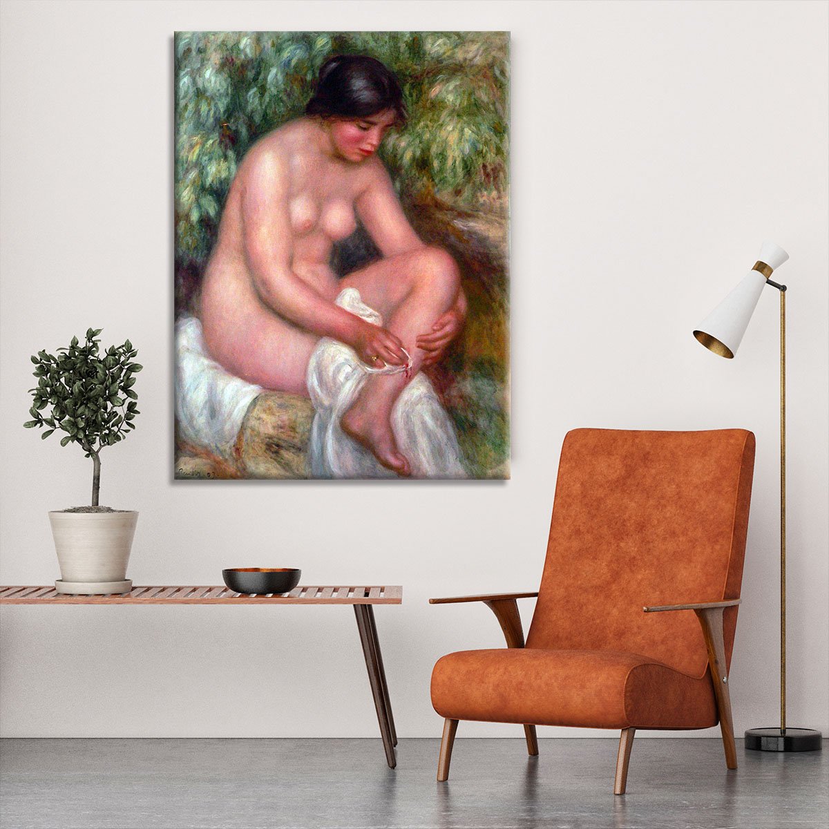 August Renoir Bathing by Renoir Canvas Print or Poster