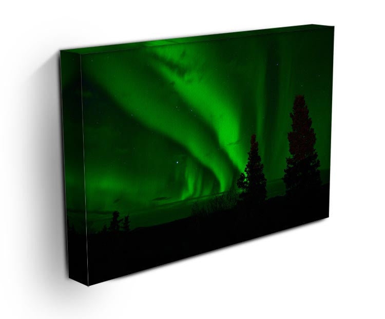 Aurora Over Lake Canvas Print - Canvas Art Rocks - 3