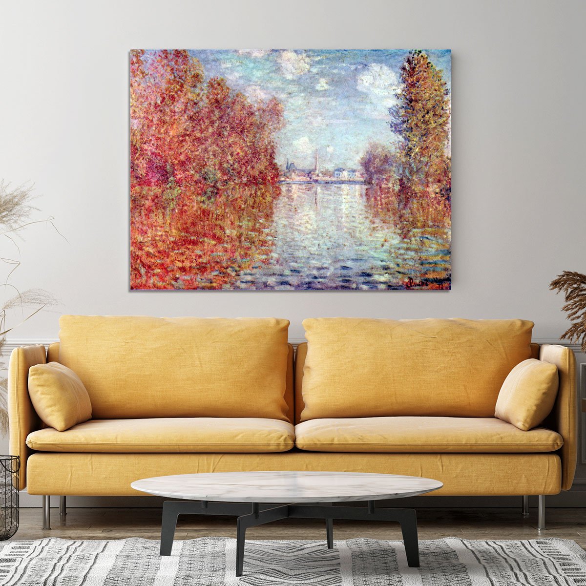 Autumn in Argenteuil by Monet Canvas Print or Poster