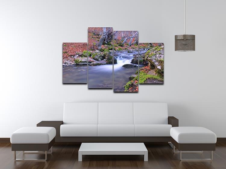 Autumn landscape lake 4 Split Panel Canvas  - Canvas Art Rocks - 3