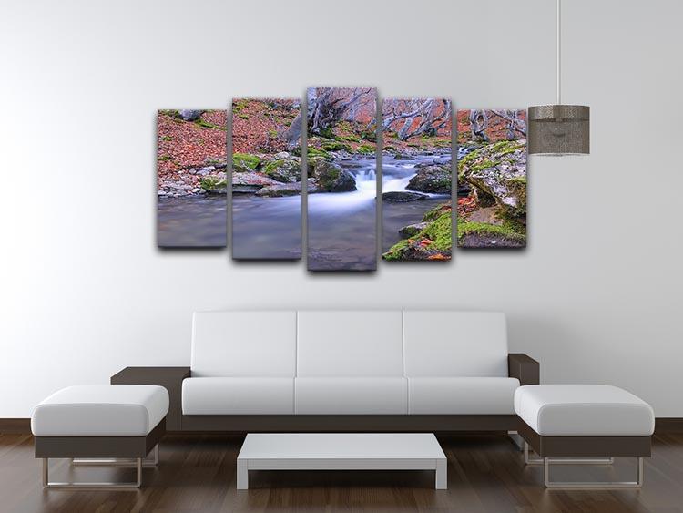 Autumn landscape lake 5 Split Panel Canvas  - Canvas Art Rocks - 3