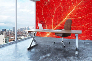 Autumn leaf Wall Mural Wallpaper - Canvas Art Rocks - 3