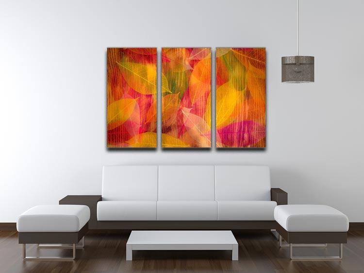 Autumn leaves texture 3 Split Panel Canvas Print - Canvas Art Rocks - 3