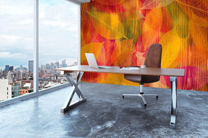Autumn leaves texture Wall Mural Wallpaper - Canvas Art Rocks - 3