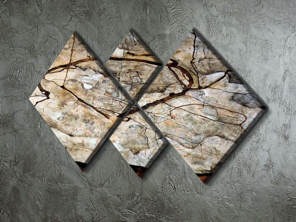 Autumn tree in the wind Egon Schiele 4 Square Multi Panel Canvas - Canvas Art Rocks - 2