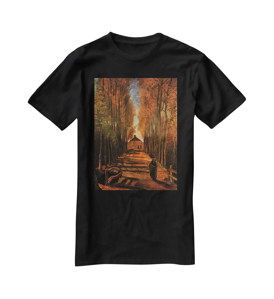 Avenue of Poplars in Autumn by Van Gogh T-Shirt - Canvas Art Rocks - 1