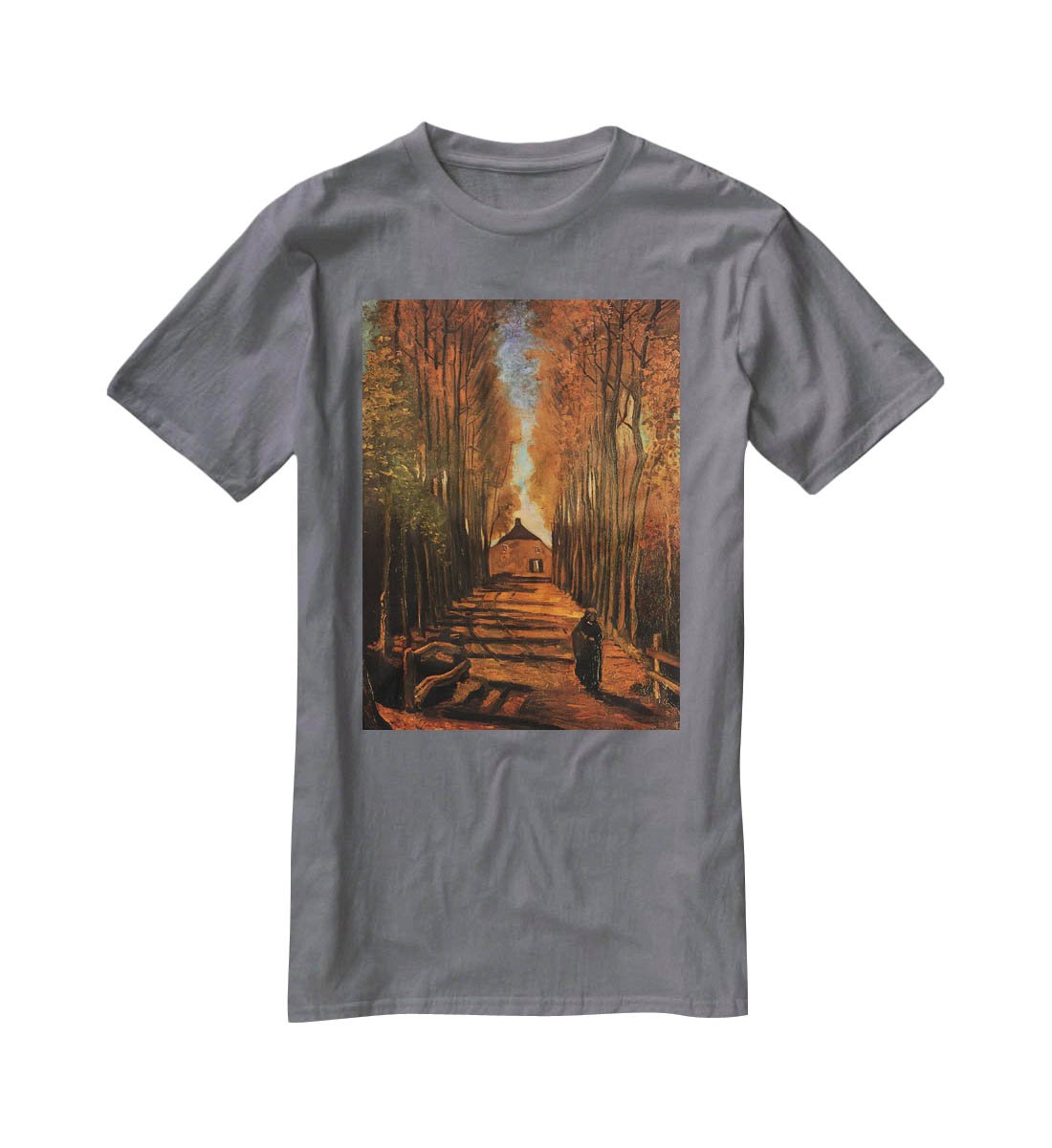 Avenue of Poplars in Autumn by Van Gogh T-Shirt - Canvas Art Rocks - 3