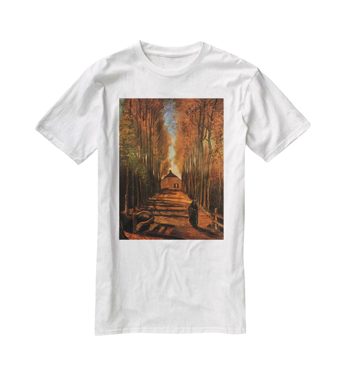 Avenue of Poplars in Autumn by Van Gogh T-Shirt - Canvas Art Rocks - 5