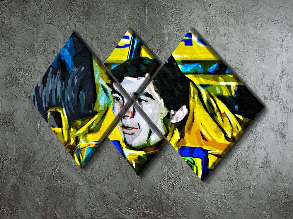 Ayrton Senna 4 Square Multi Panel Canvas - Canvas Art Rocks - 2
