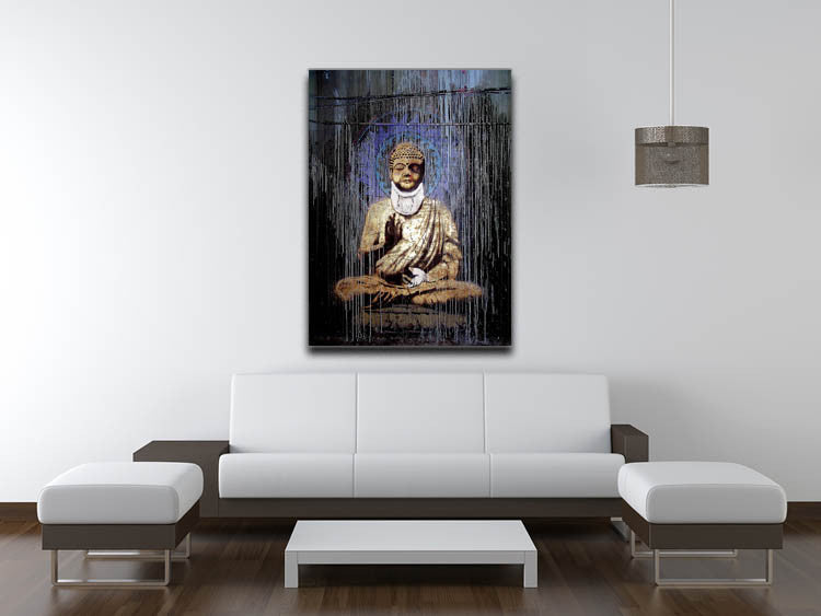 Banksy Injured Buddha Print - Canvas Art Rocks - 4