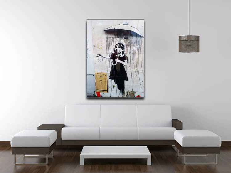 Banksy Umbrella Girl Print - Canvas Art Rocks - 4