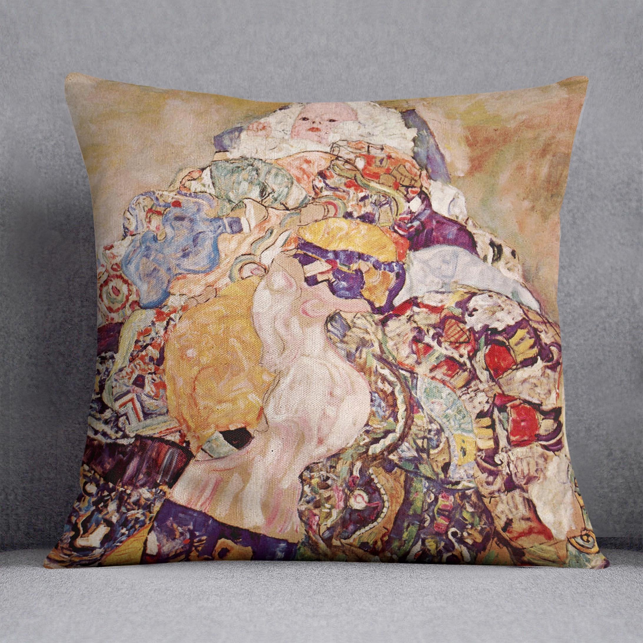 Baby by Klimt Throw Pillow