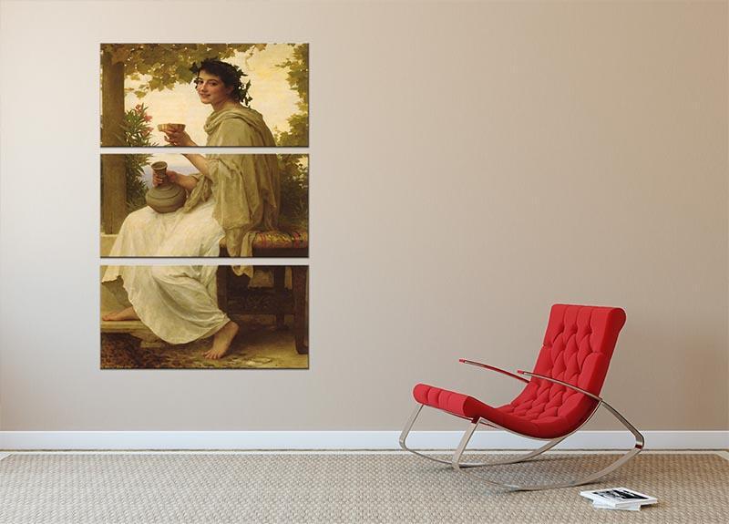 Bacchante By Bouguereau 3 Split Panel Canvas Print - Canvas Art Rocks - 2