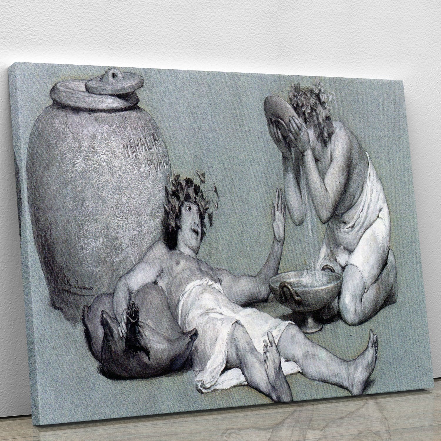 Bacchus and Silenus by Alma Tadema Canvas Print or Poster