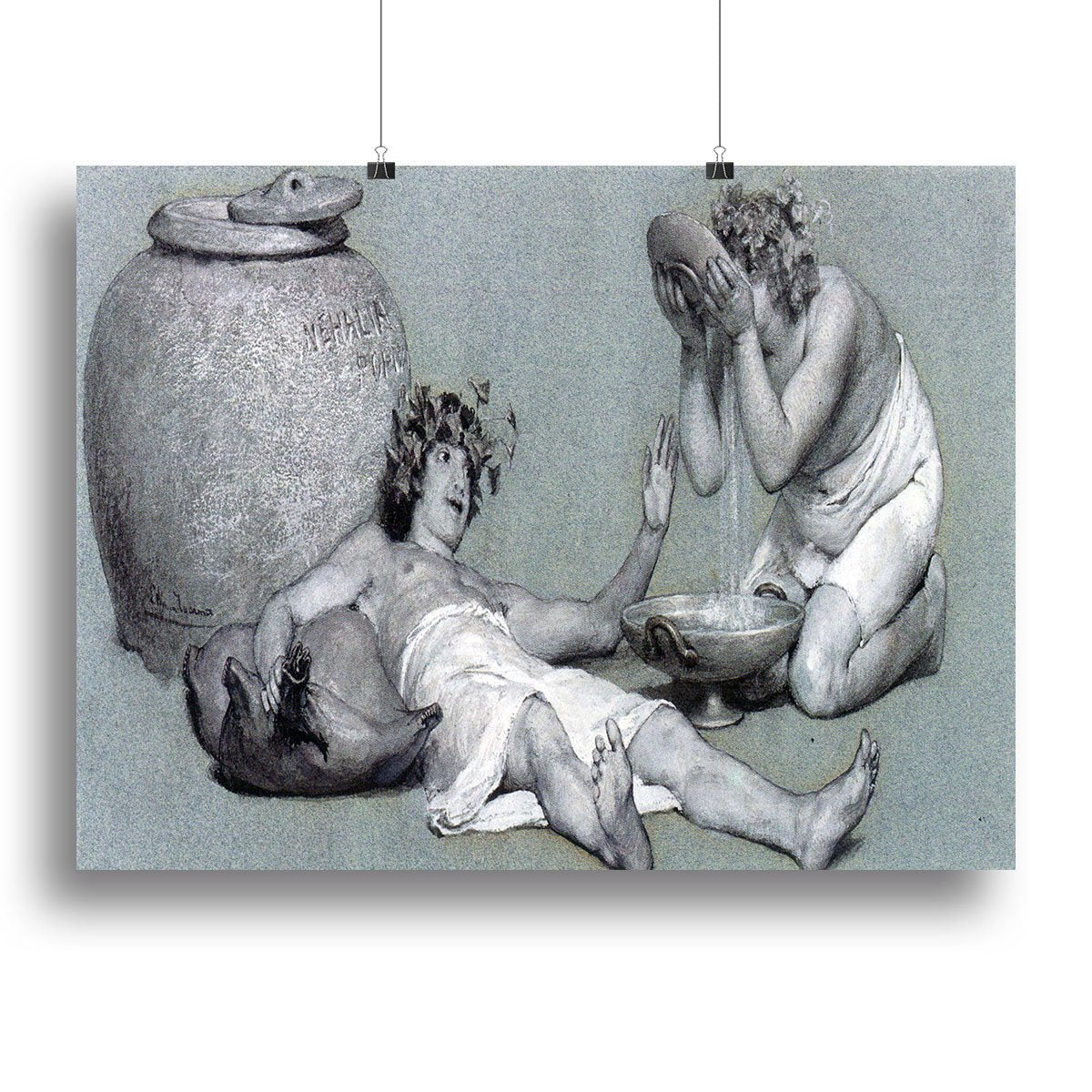 Bacchus and Silenus by Alma Tadema Canvas Print or Poster