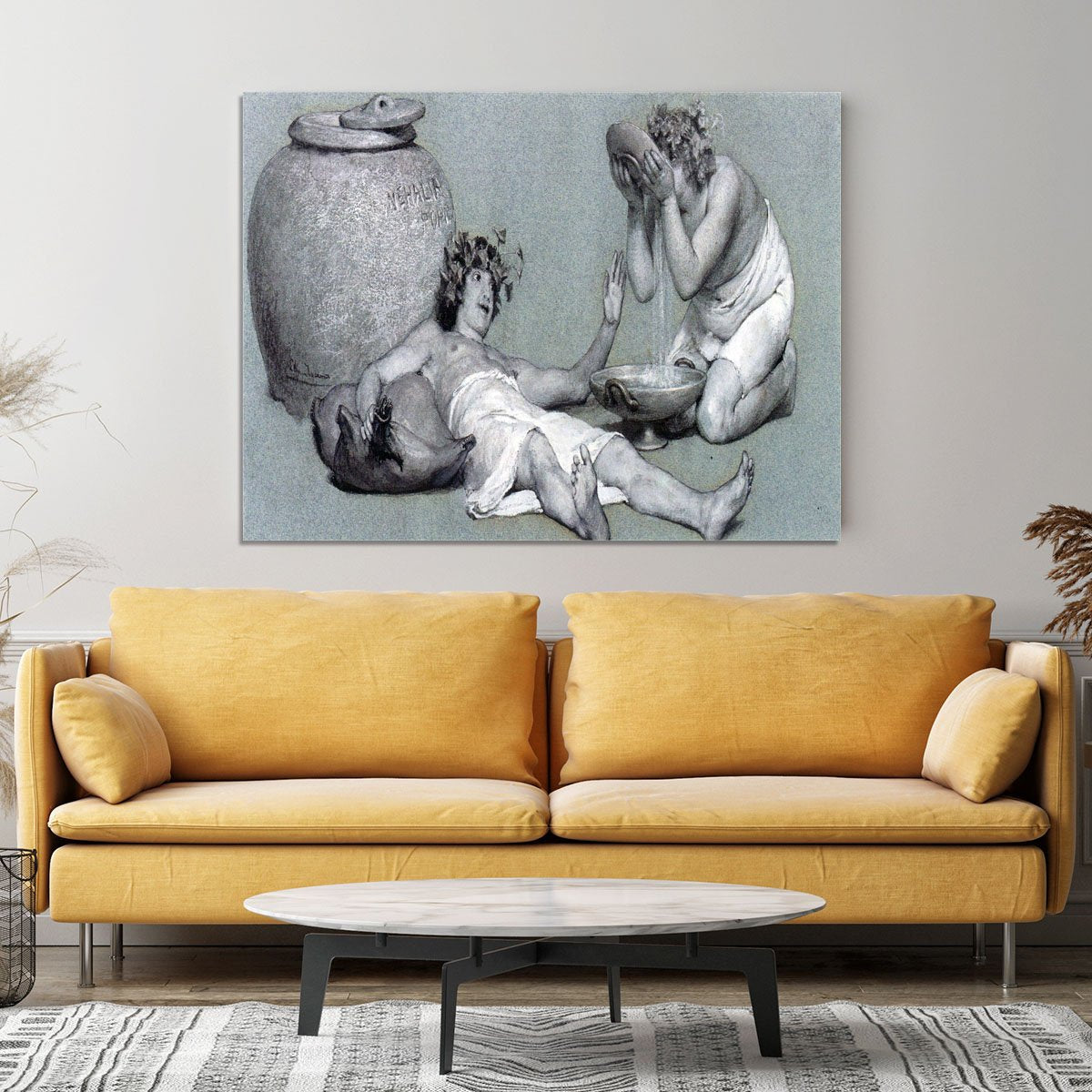 Bacchus and Silenus by Alma Tadema Canvas Print or Poster