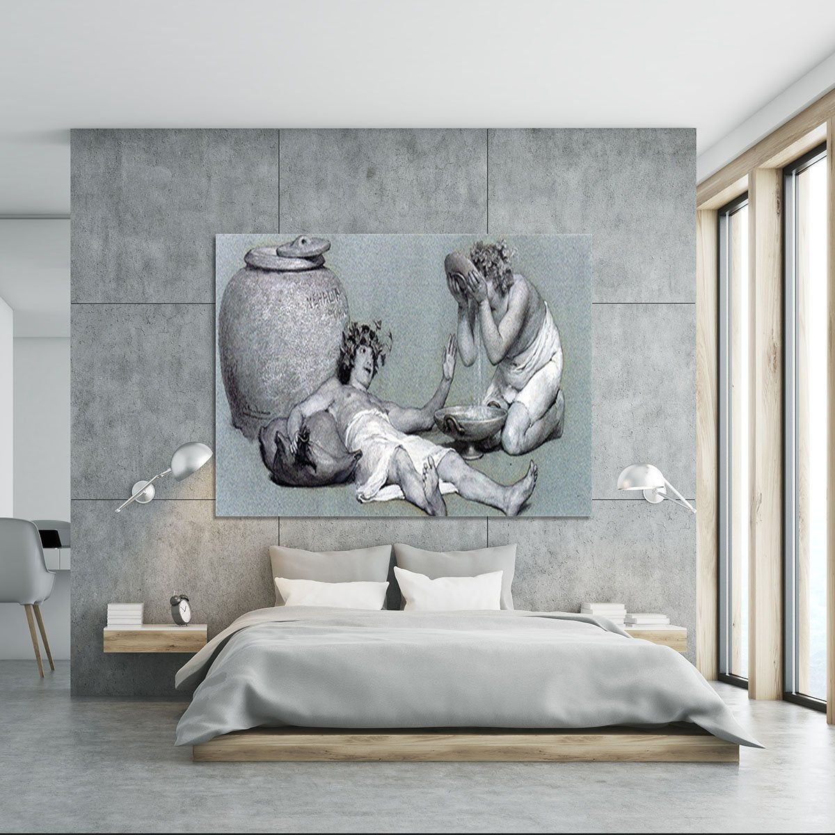 Bacchus and Silenus by Alma Tadema Canvas Print or Poster