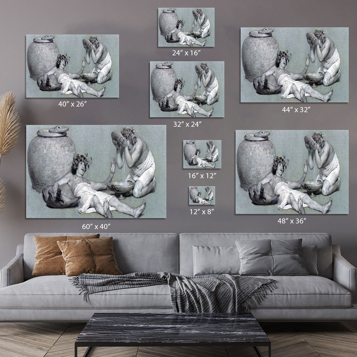 Bacchus and Silenus by Alma Tadema Canvas Print or Poster