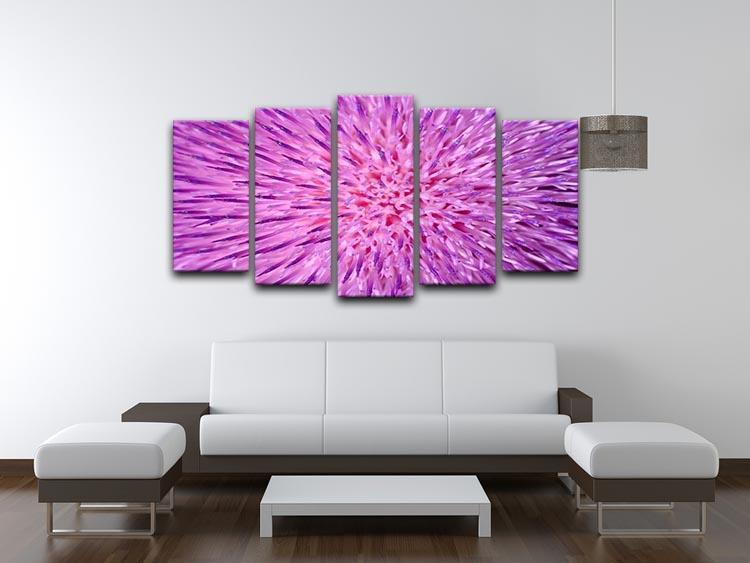 Background of thistle flower 5 Split Panel Canvas  - Canvas Art Rocks - 3