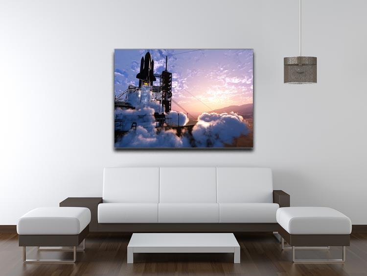 Baikonur with the spacecraft against the sky Canvas Print or Poster - Canvas Art Rocks - 4