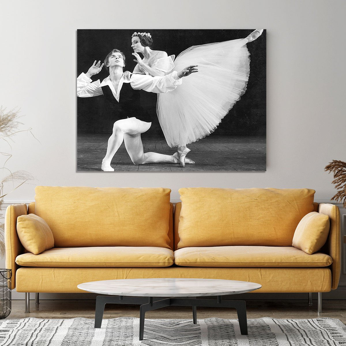 Ballet dancers Rudolf Nureyev and Yvette Chauvire Canvas Print or Poster
