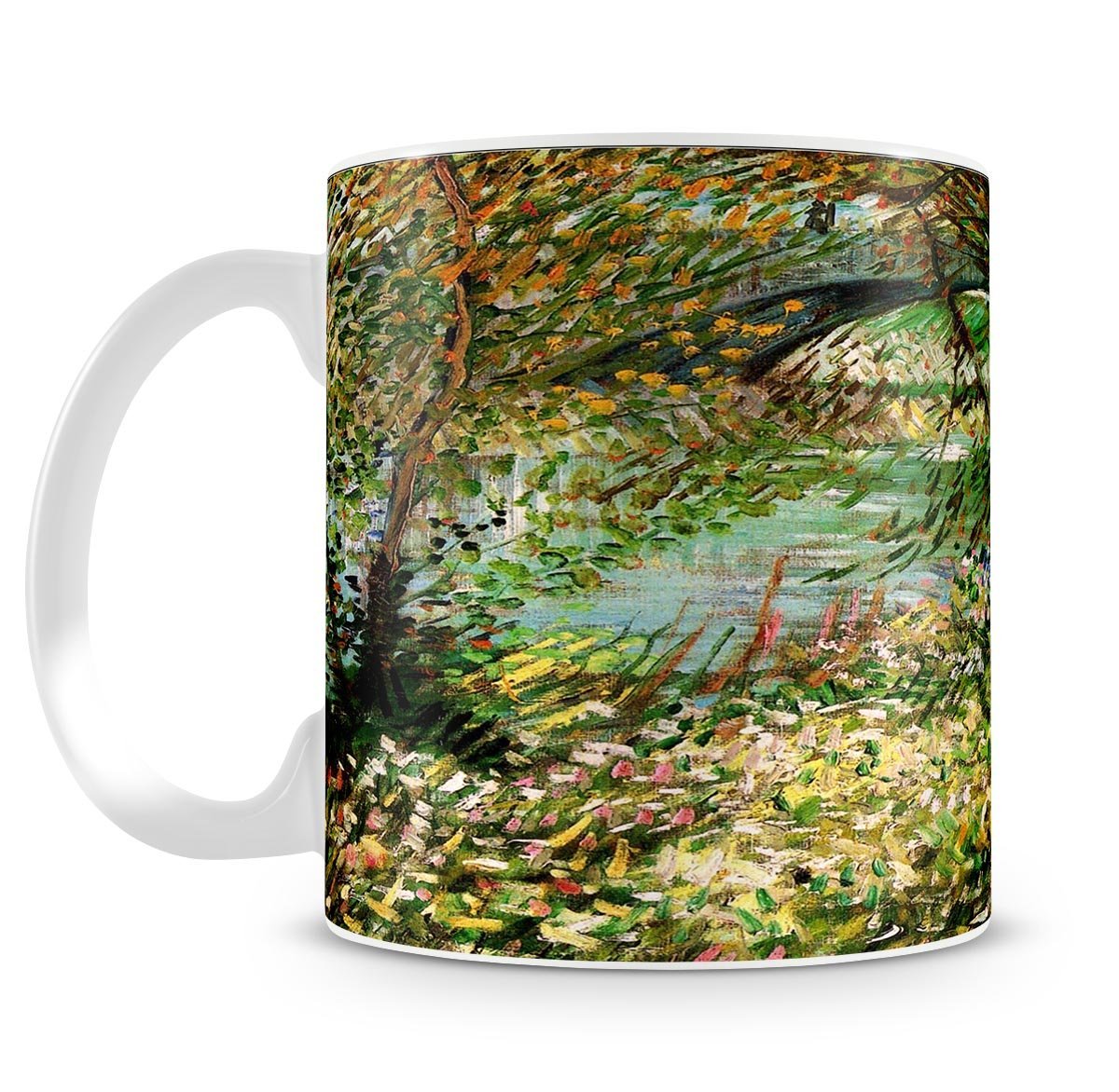 Banks of the Seine with Pont de Clichy in the Spring by Van Gogh Mug - Canvas Art Rocks - 4