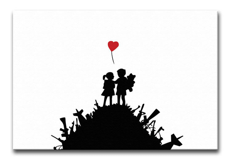 Banksy Kids on Gun Hill Print - Canvas Art Rocks - 2