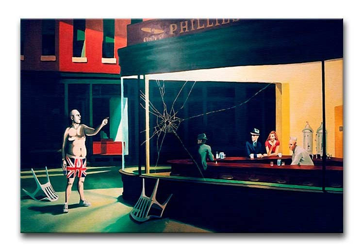 Banksy Nighthawks Print - Canvas Art Rocks - 1