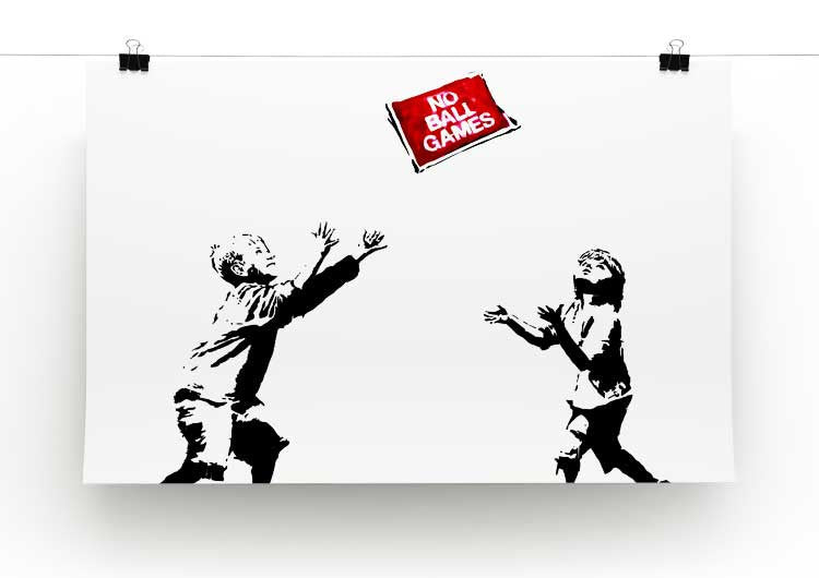 Banksy No Ball Games Print - Canvas Art Rocks - 2