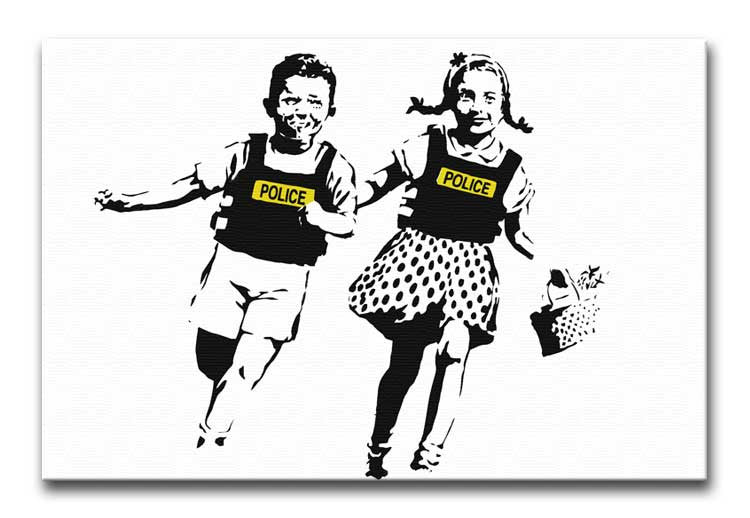 Banksy Police Kids Print - Canvas Art Rocks - 1