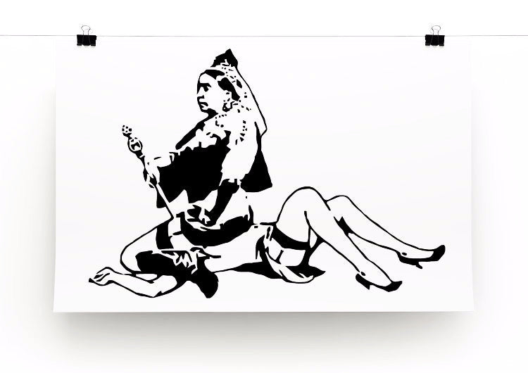 Banksy Queen Victoria Print - Canvas Art Rocks - 2