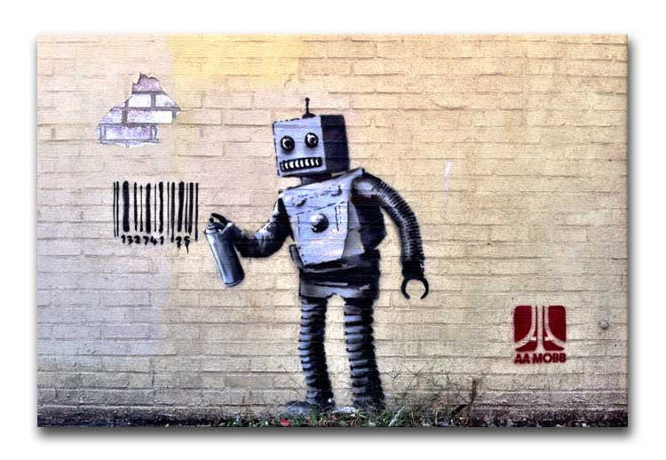 Banksy Robot Print - Canvas Art Rocks - 1