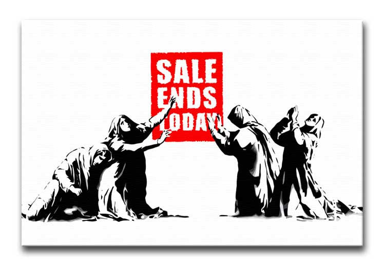 Banksy Sale Ends Today Print - Canvas Art Rocks - 1