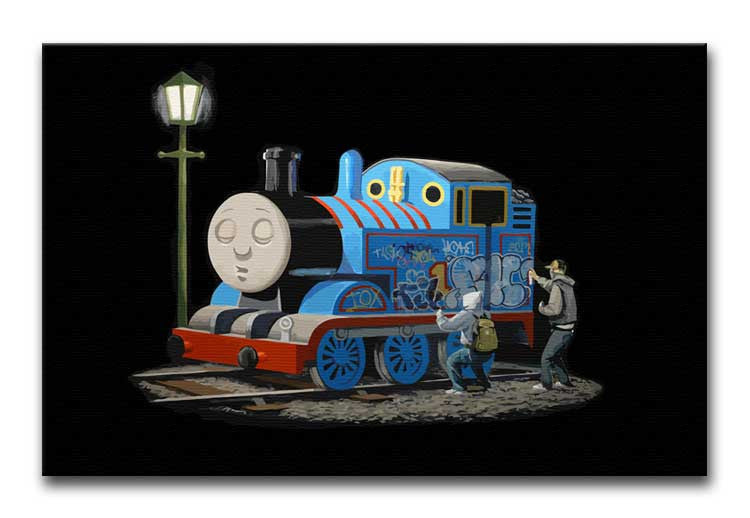 Banksy Thomas the Tank Engine Print - Canvas Art Rocks - 1