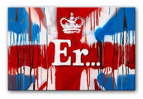 Banksy Union Jack ER Print - Canvas Art Rocks - 1