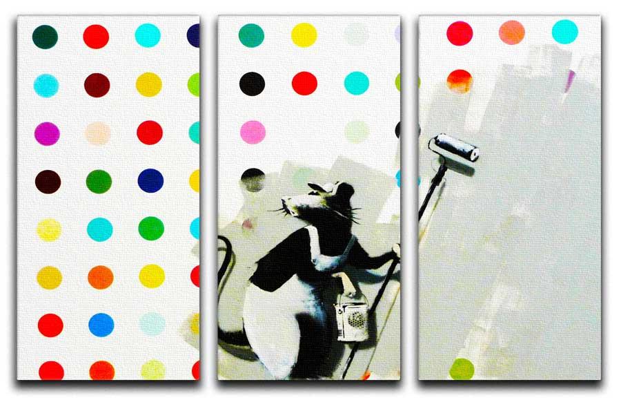 Banksy Does Damien Hirst Split-Panel Canvas Print - Canvas Art Rocks