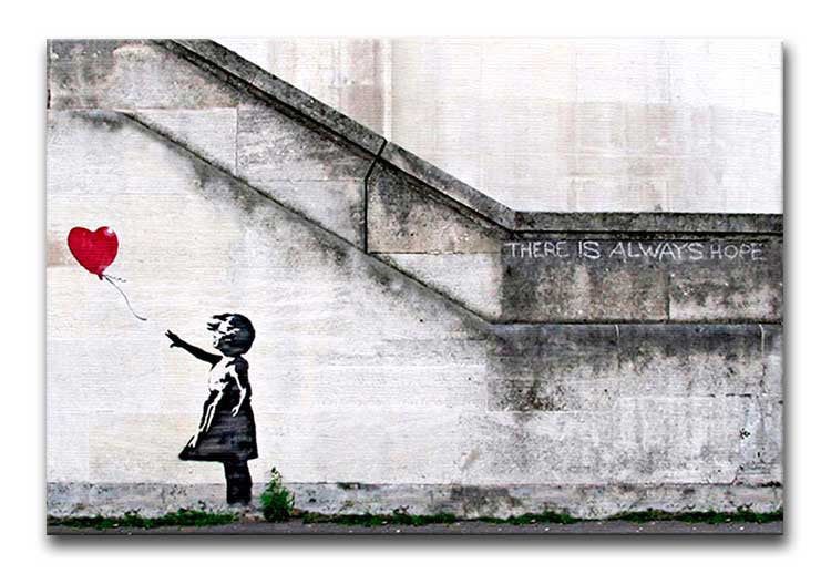 Banksy There is Always Hope Print - Canvas Art Rocks - 1