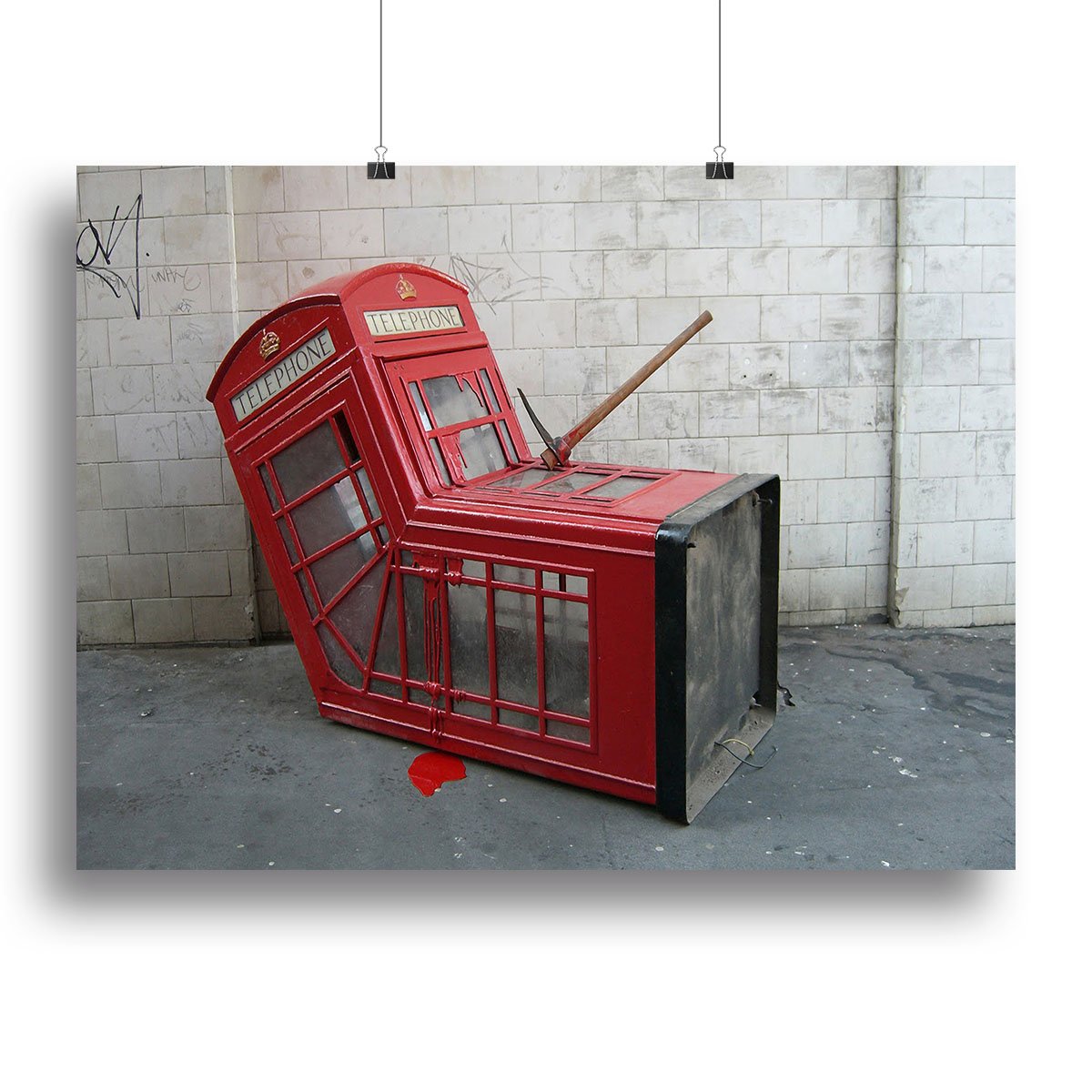 Banksy Death of a Phone Booth Canvas Print or Poster