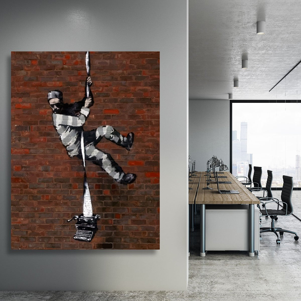 Banksy Escaping Prisoner Canvas Print or Poster