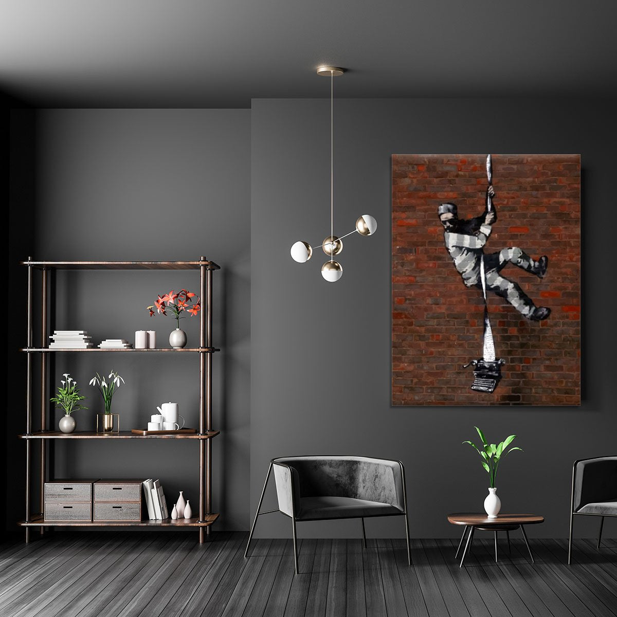 Banksy Escaping Prisoner Canvas Print or Poster