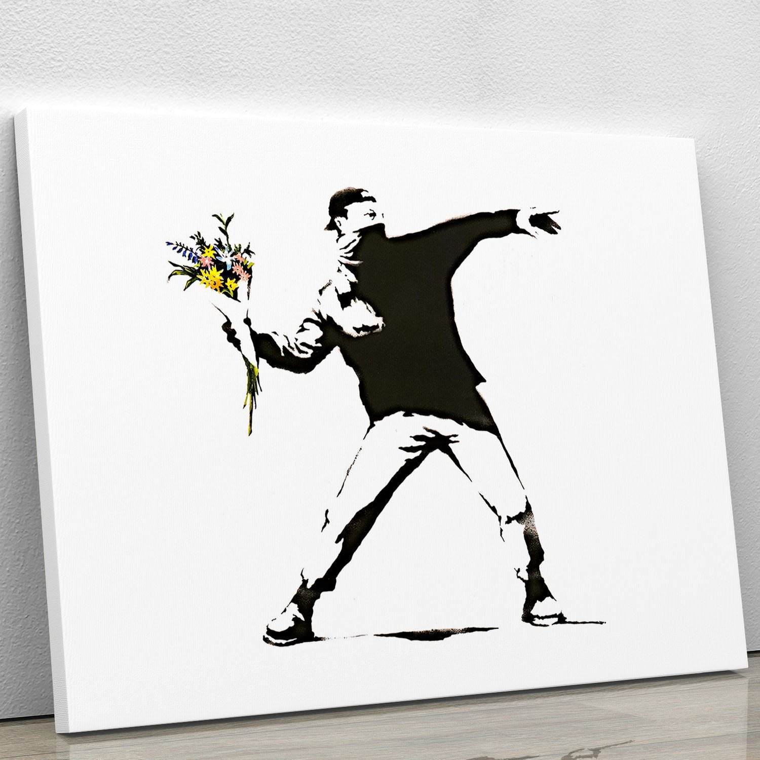 Banksy Flower Thrower Canvas Print or Poster