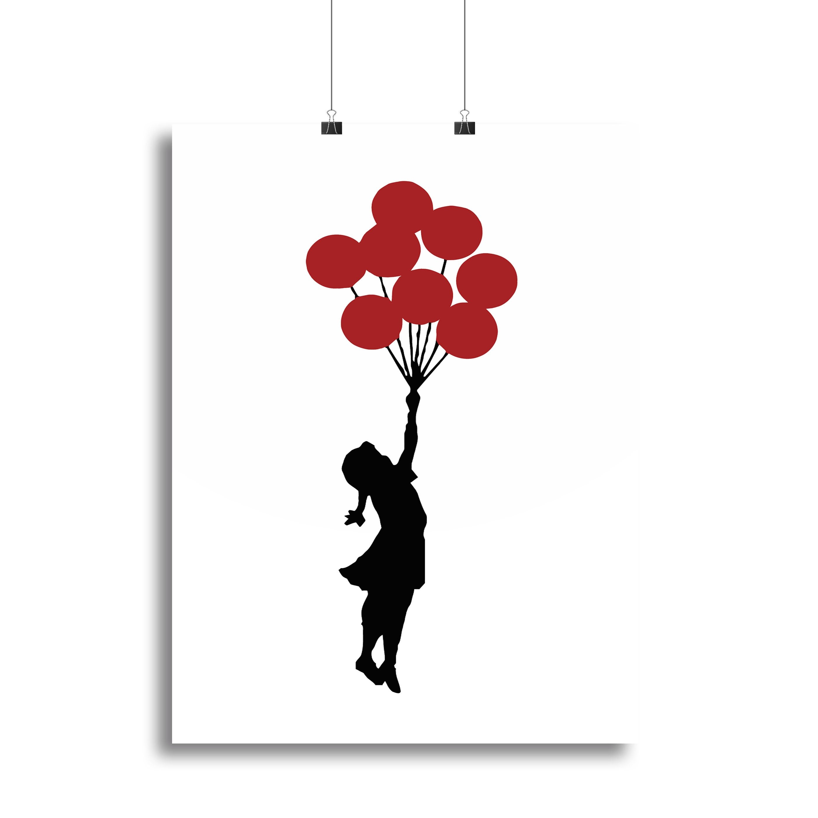 Banksy Flying Balloon Girl Canvas Print or Poster