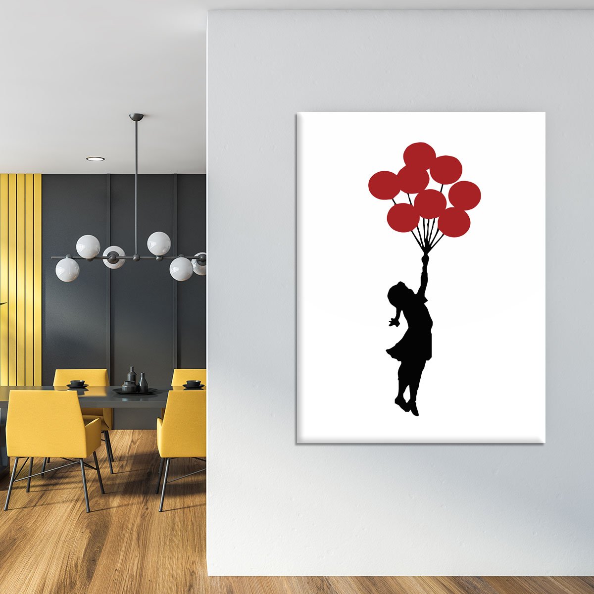 Banksy Flying Balloon Girl Canvas Print or Poster