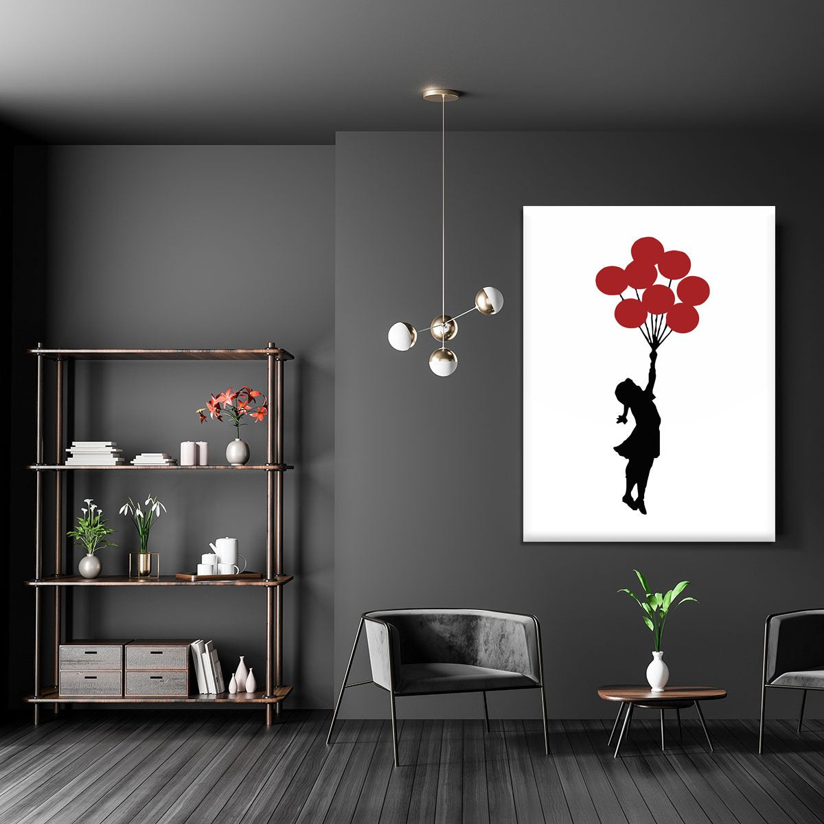 Banksy Flying Balloon Girl Canvas Print or Poster