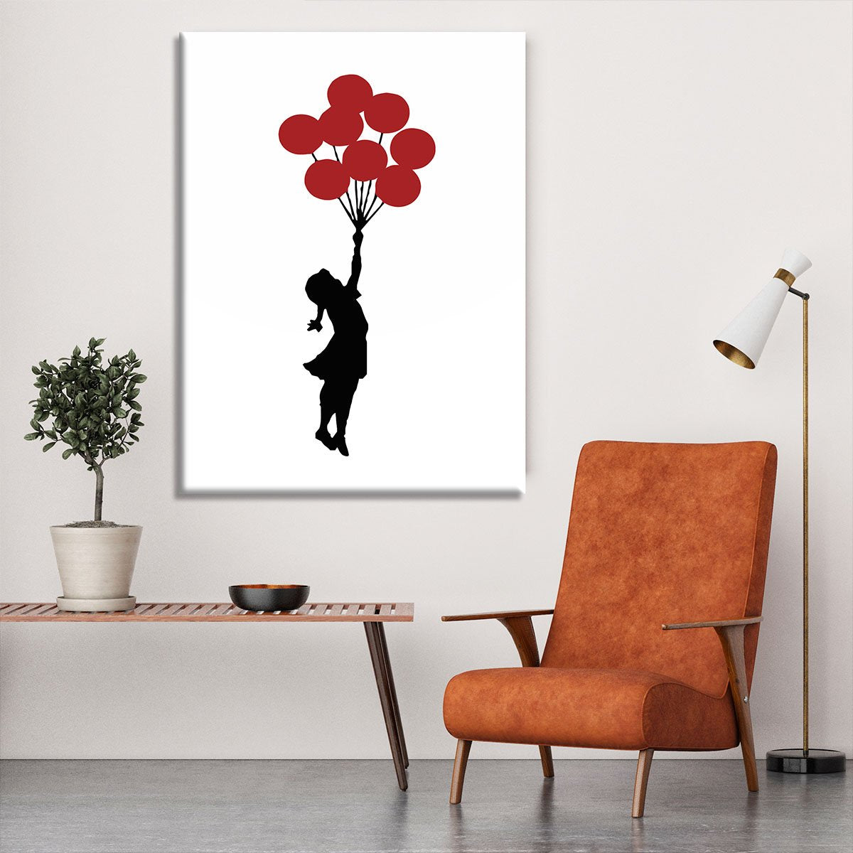 Banksy Flying Balloon Girl Canvas Print or Poster