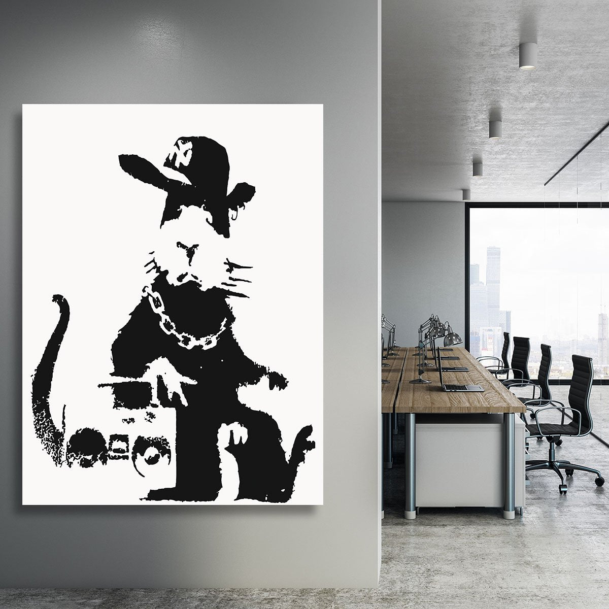 Banksy Gangster Rat Canvas Print or Poster