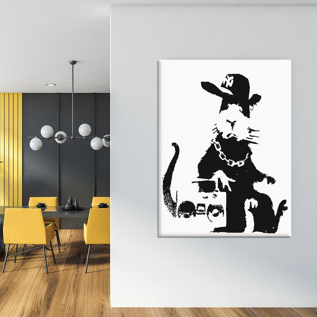 Banksy Gangster Rat Canvas Print or Poster